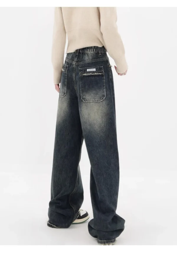 Harajuku Y2K Loose Jeans Women's Streetwear Retro Fashion High Waisted Pants High Street Loose Wide Leg Denim Pants Women - Image 2