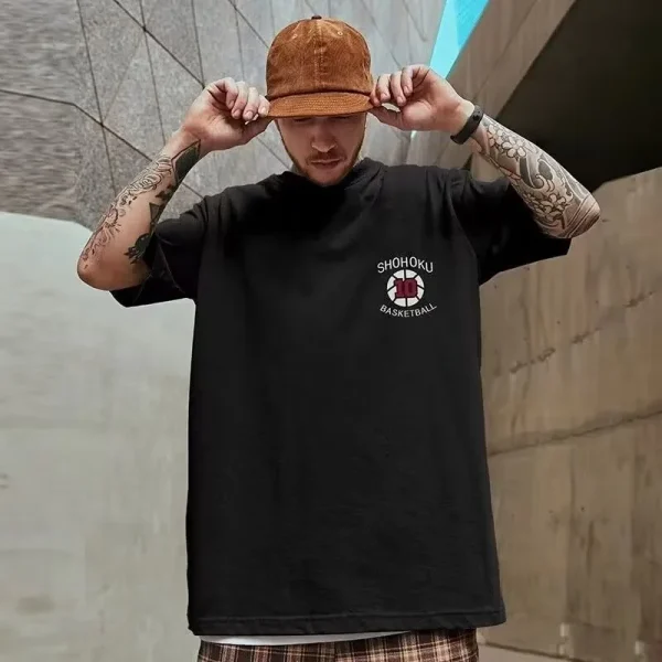 8XL Men Oversize Fashion Loose American Basketball Number ten Print Short Sleeve Round Neck Versatile Trend Couple outfit - Image 3