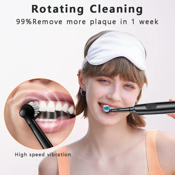 Electric Toothbrush Rotary Cleaning Teeth Brush Waterproof Electronic Tooth Brush With Timer Rechargeable Toothbrush with 8 Head - Image 4