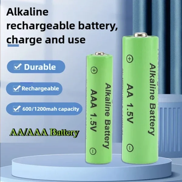 1.5V AA Battery AAA Rechargeable Batteries Alkaline 1200mAh for Torch Toys Clock MP3 Player Flashlight Replace Spare Accessories - Image 2