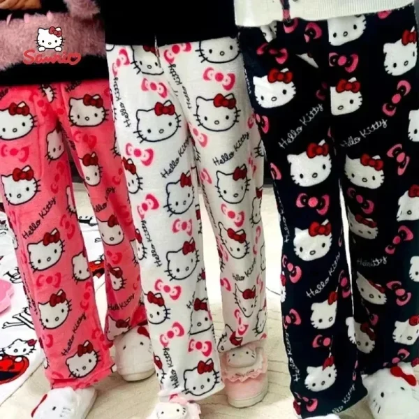 2025 MINISO New Hello Kitty Long Sleeved Quick Drying Casual Women's Daily Long Pants Breathable Cartoon Cute Sports Pants - Image 2