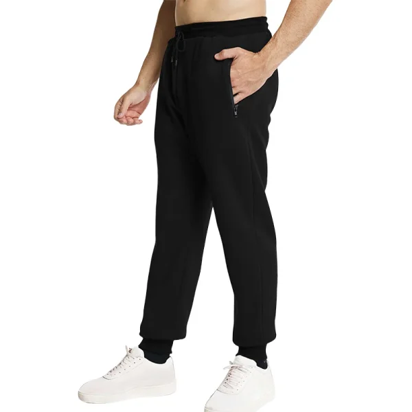 New Sweatpants Side Zipper Pockets Men Joggers Track Pants Elastic Waist Sport Casual Trousers Baggy Fitness Gym Clothing - Image 4