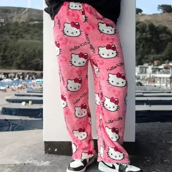2025 MINISO New Hello Kitty Long Sleeved Quick Drying Casual Women's Daily Long Pants Breathable Cartoon Cute Sports Pants - Image 3