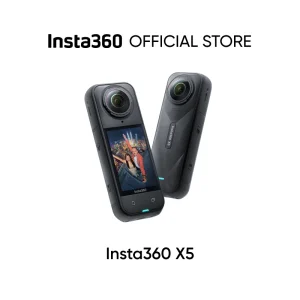 Insta360 X5 - Waterproof 8K 360° Action Camera, Leading Low Light, Invisible Selfie Stick Effect, Rugged and Replaceable Lens, 3