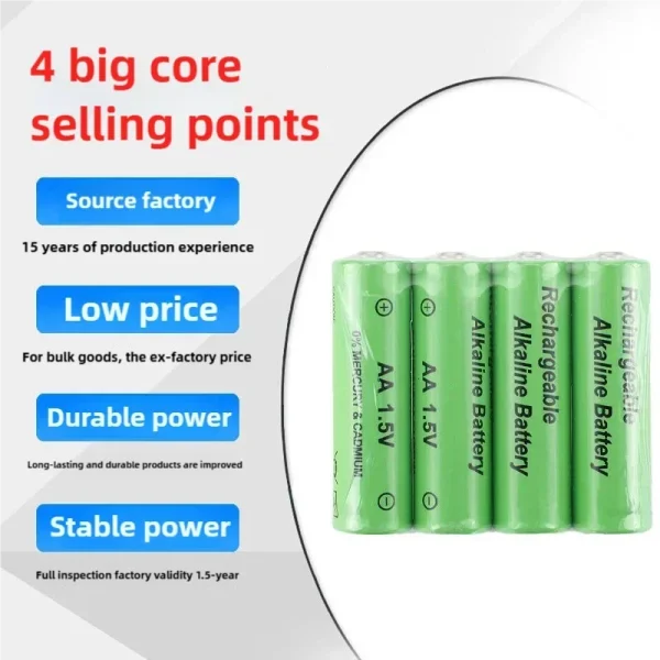 1.5V AA Battery AAA Rechargeable Batteries Alkaline 1200mAh for Torch Toys Clock MP3 Player Flashlight Replace Spare Accessories - Image 3