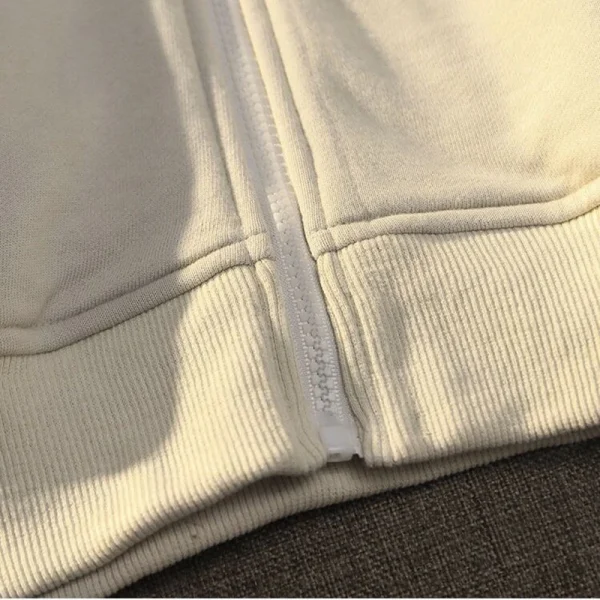 Letter Print Zip Up Hoodies Women Men Jacket Casual Hip Hop Harajuku Streetwear Y2K Clothes Tops Loose Grunge Hooded Sweatshirt - Image 4