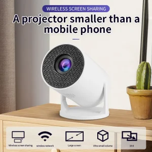 M5 Mini Portable Projector, 480P Support, 50 ANSI Brightness, USB Plug,Wireless screen, Ideal for Home Theater, Office Event Use