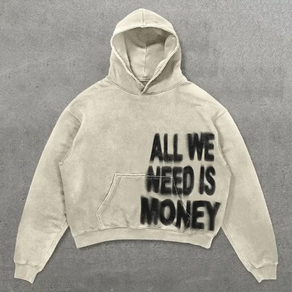 New Letter Graphic Print Hoodie Y2K Sweatshirt Mens Womens Oversized Hoodie Harajuku Hip Hop Gothic Pullover Hoodie Clothes - Image 3