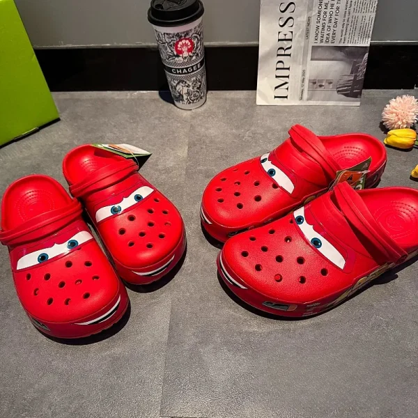 Disney Pixar Lightninged Mcqueens Cartoon Solid Waterproof Slippers Outdoor Sandals Casual Breathable Ankle-wrap EVA Shoes Gift - Image 6