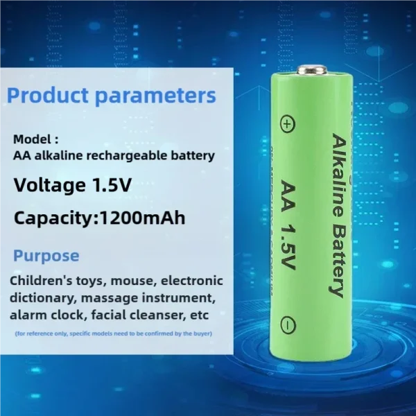 1.5V AA Battery AAA Rechargeable Batteries Alkaline 1200mAh for Torch Toys Clock MP3 Player Flashlight Replace Spare Accessories - Image 4
