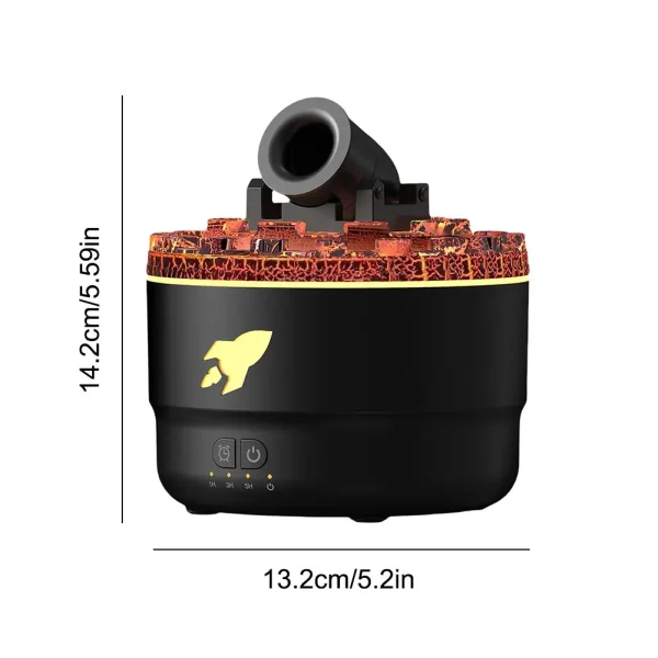 Volcanic Crack Light Cannons Humidifier 280ml Aroma Diffuser Atomizer Household Air Humidifier Desktop Aromatherapy Diffuser - Image 6