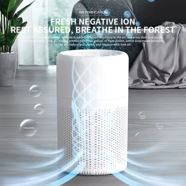 Air Purifier Blue Anion Quickly Purifies the Environment and Can Add Essential Oils Low Noise Deodorizer - Image 2