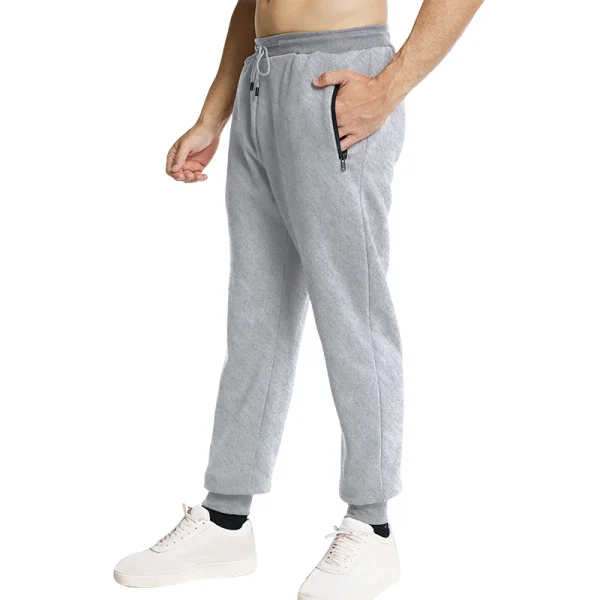 New Sweatpants Side Zipper Pockets Men Joggers Track Pants Elastic Waist Sport Casual Trousers Baggy Fitness Gym Clothing - Image 3
