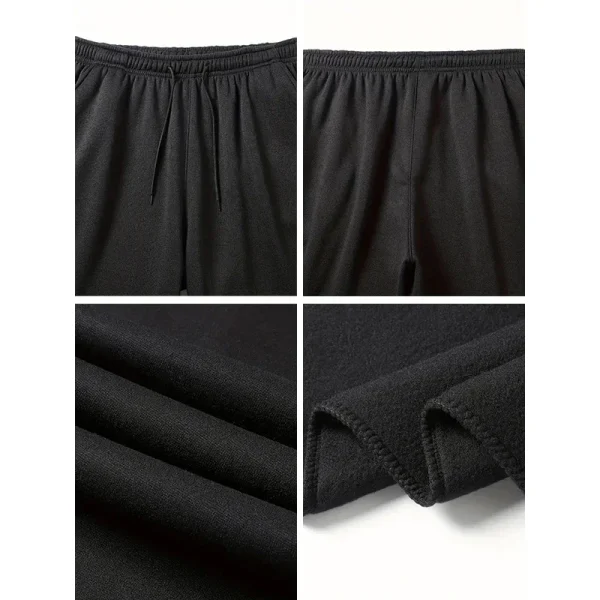 Favored Solid Color Men's Sweatpants Streetwear Profile Joggers With Elastic Cuffs Practical Pockets Soft Feel Clothing Item - Image 4