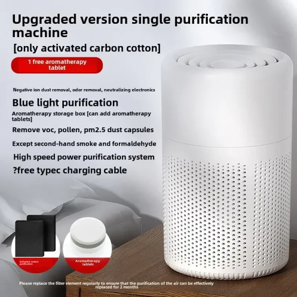 Air Purifier Blue Anion Quickly Purifies the Environment and Can Add Essential Oils Low Noise Deodorizer - Image 6