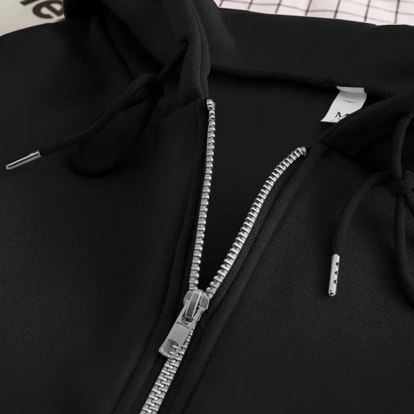 Letter Print Zip Up Hoodies Women Men Jacket Casual Hip Hop Harajuku Streetwear Y2K Clothes Tops Loose Grunge Hooded Sweatshirt - Image 6